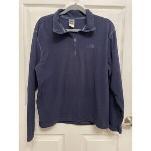 The North Face Men’s M Fleece Pullover Quarter Zip Navy Blue Lightweight